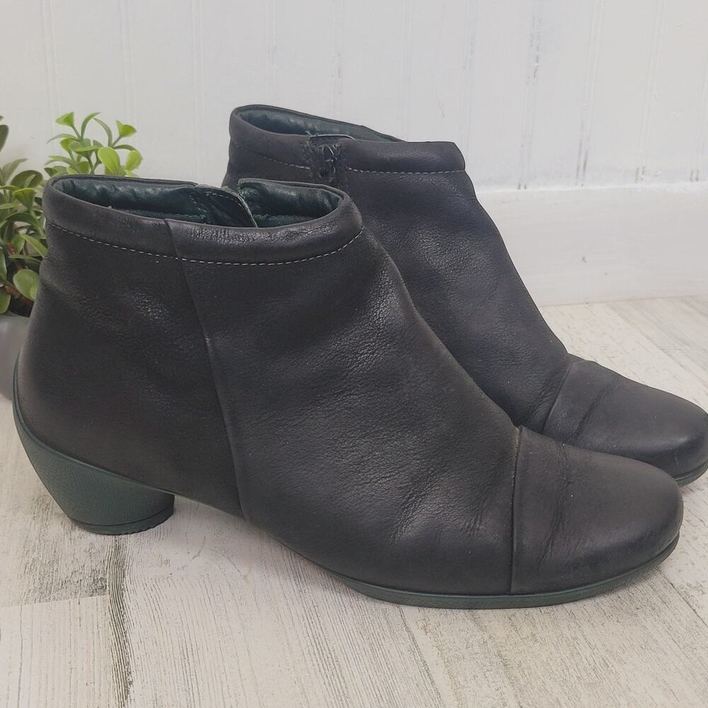 Ecco Navy Blue Side Zip Bootie Size 39